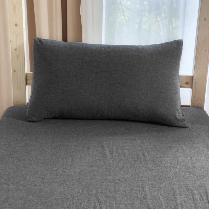 91家纺网 家纺一手货源 找家纺 玖弘家居 2025新款全棉纯棉色织水洗棉学生宿舍三件套四件套上下铺三件套 深灰