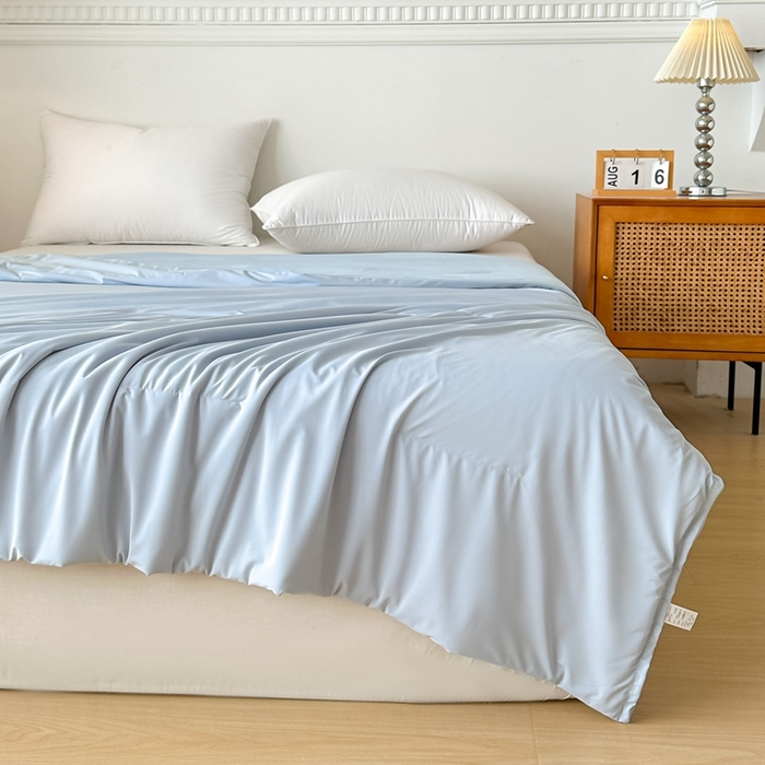 91家纺网 家纺一手货源 找家纺 龙图家纺 2025春夏新款星球深睡眠夏凉被空调被单夏被被子被芯 青空灰