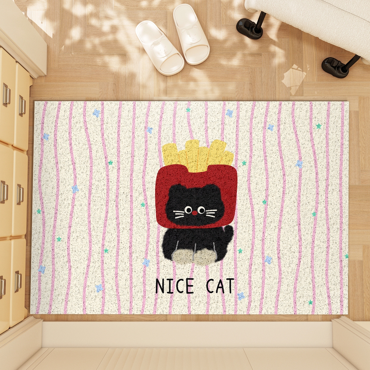 91家纺网 家纺一手货源 找家纺 （总）卡初家居（原微来） 2025春夏新款加厚丝圈入户除尘地垫