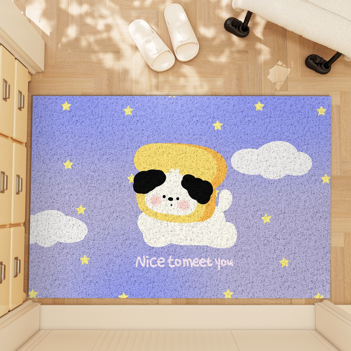 91家纺网 家纺一手货源 找家纺 （总）卡初家居（原微来） 2025春夏新款加厚丝圈入户除尘地垫