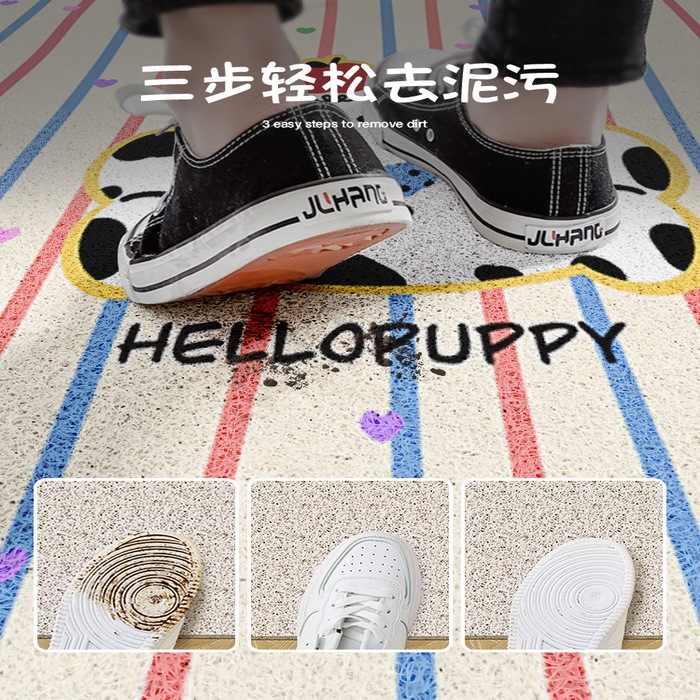 91家纺网 家纺一手货源 找家纺 卡初家居（原微来） 2025春夏新款加厚丝圈入户除尘地垫 哈基米-11