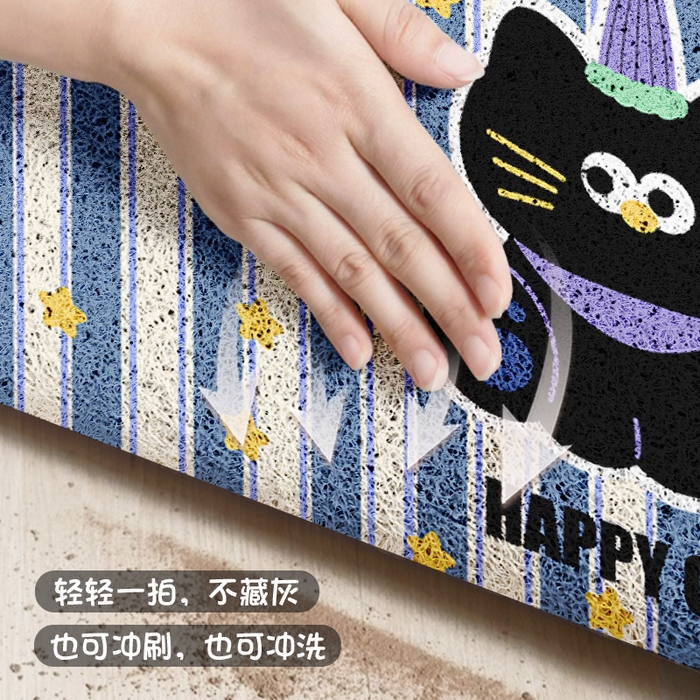 91家纺网 家纺一手货源 找家纺 卡初家居（原微来） 2025春夏新款加厚丝圈入户除尘地垫 哈基米-13