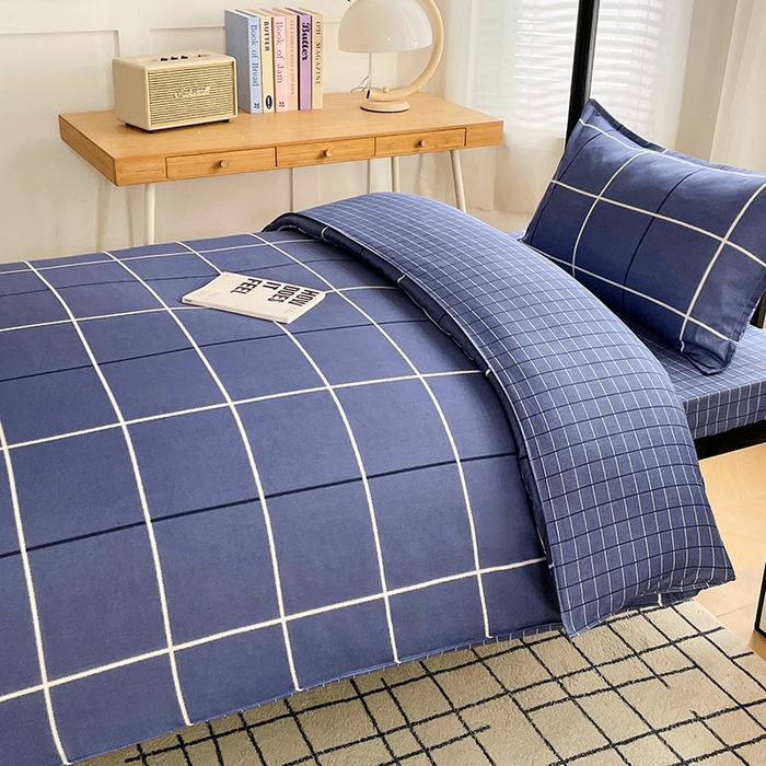 91家纺网 家纺一手货源 找家纺 锦润 2025新款印花12868全棉学生宿舍三件套纯棉六件套创意空间