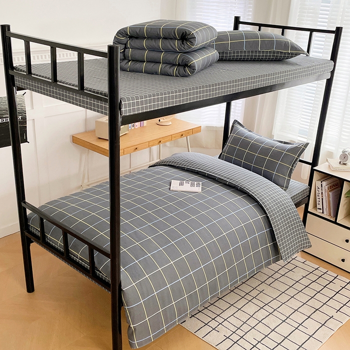 91家纺网 家纺一手货源 找家纺 锦润 2025新款印花12868全棉学生宿舍三件套纯棉六件套时尚风潮