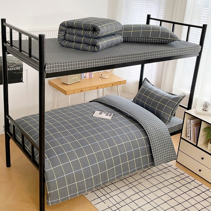 91家纺网 家纺一手货源 找家纺 锦润 2025新款印花12868全棉学生宿舍三件套纯棉六件套时尚风潮