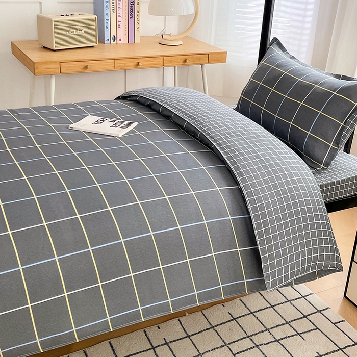 91家纺网 家纺一手货源 找家纺 锦润 2025新款印花12868全棉学生宿舍三件套纯棉六件套时尚风潮