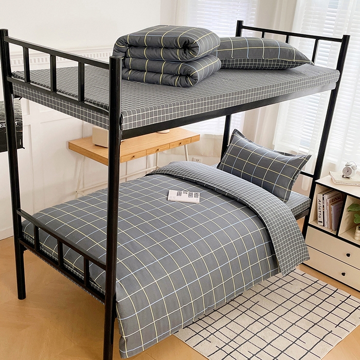 91家纺网 家纺一手货源 找家纺 锦润 2025新款印花12868全棉学生宿舍三件套纯棉六件套时尚风潮