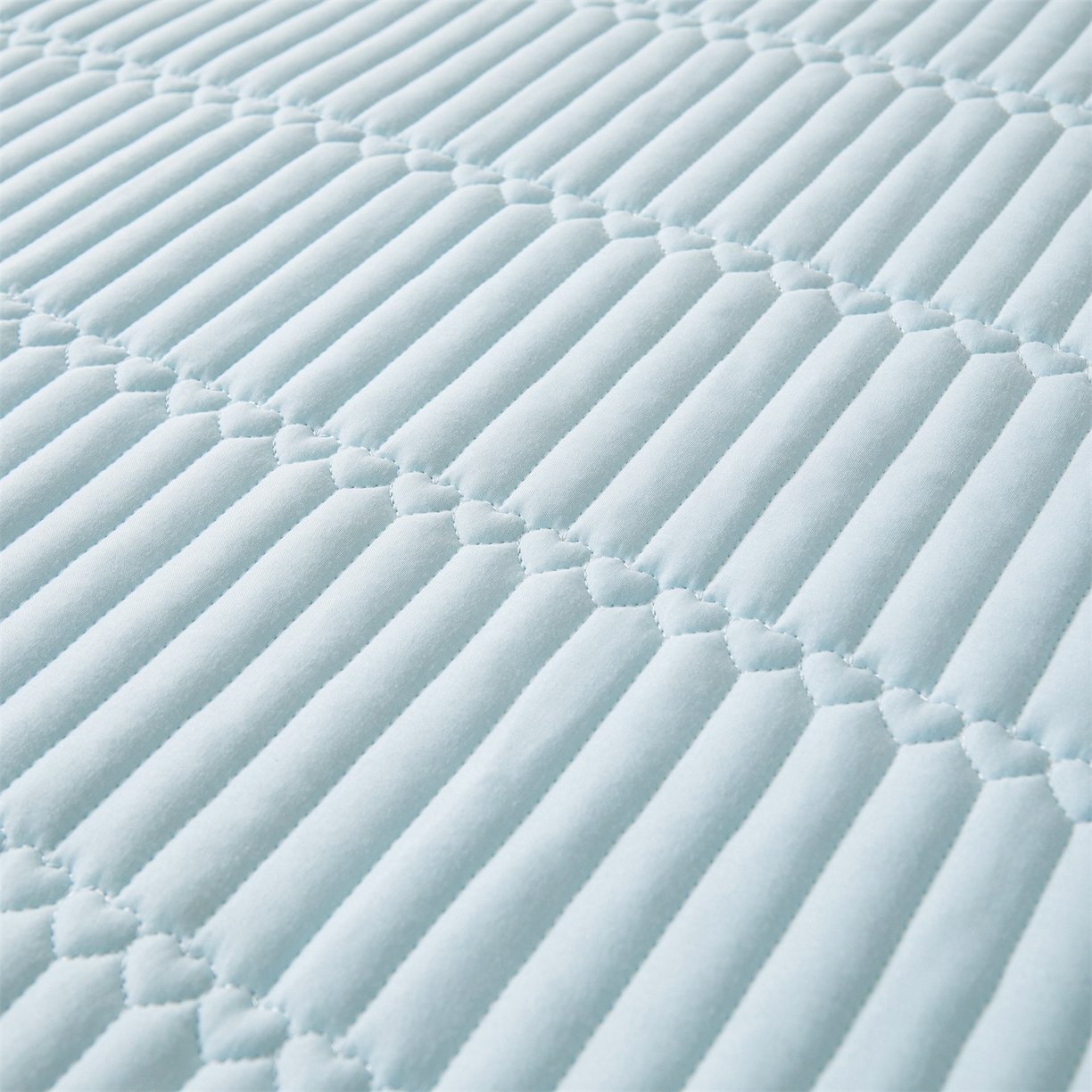 91家纺网 家纺一手货源 找家纺 雯豆家纺 2025新款简爱A类夹棉床笠三件套水洗棉磨毛床单保护套 简爱-淡水蓝