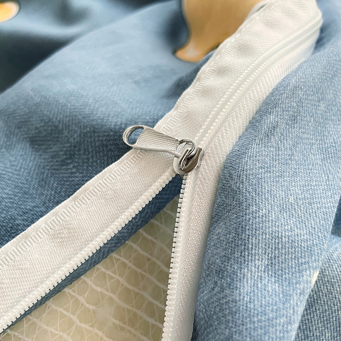 91家纺网 家纺一手货源 找家纺 锦润 2025新款印花12868全棉学生宿舍三件套纯棉六件套星光苹果-蓝