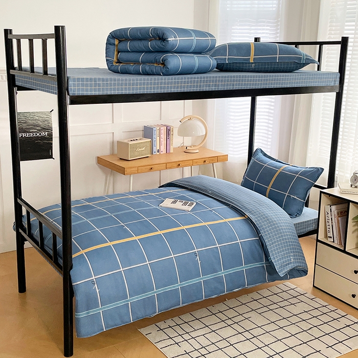 91家纺网 家纺一手货源 找家纺 （总）锦润 2025新款印花12868全棉学生宿舍三件套纯棉六件套