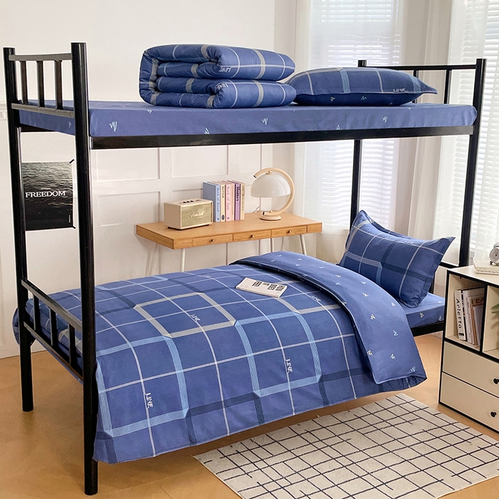 91家纺网 家纺一手货源 找家纺 （总）锦润 2025新款印花12868全棉学生宿舍三件套纯棉六件套