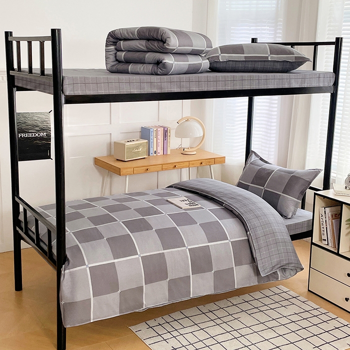 91家纺网 家纺一手货源 找家纺 （总）锦润 2025新款印花12868全棉学生宿舍三件套纯棉六件套