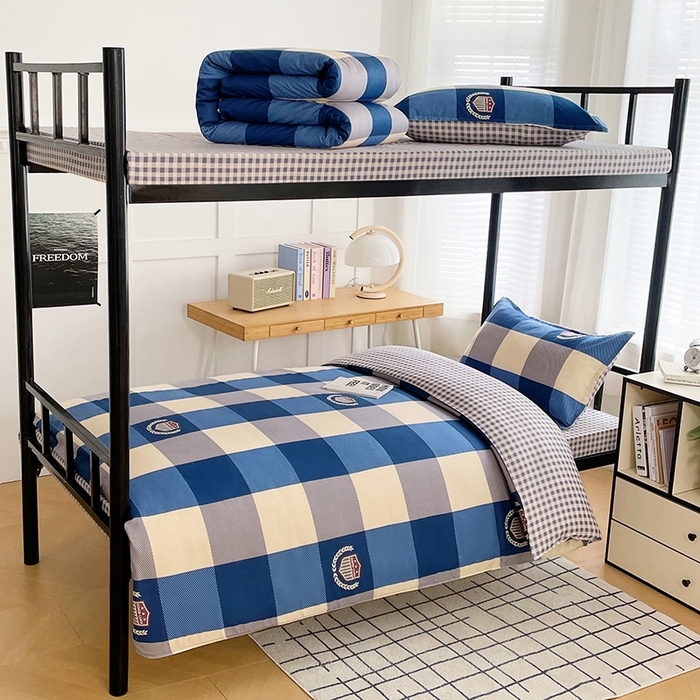 91家纺网 家纺一手货源 找家纺 （总）锦润 2025新款印花12868全棉学生宿舍三件套纯棉六件套