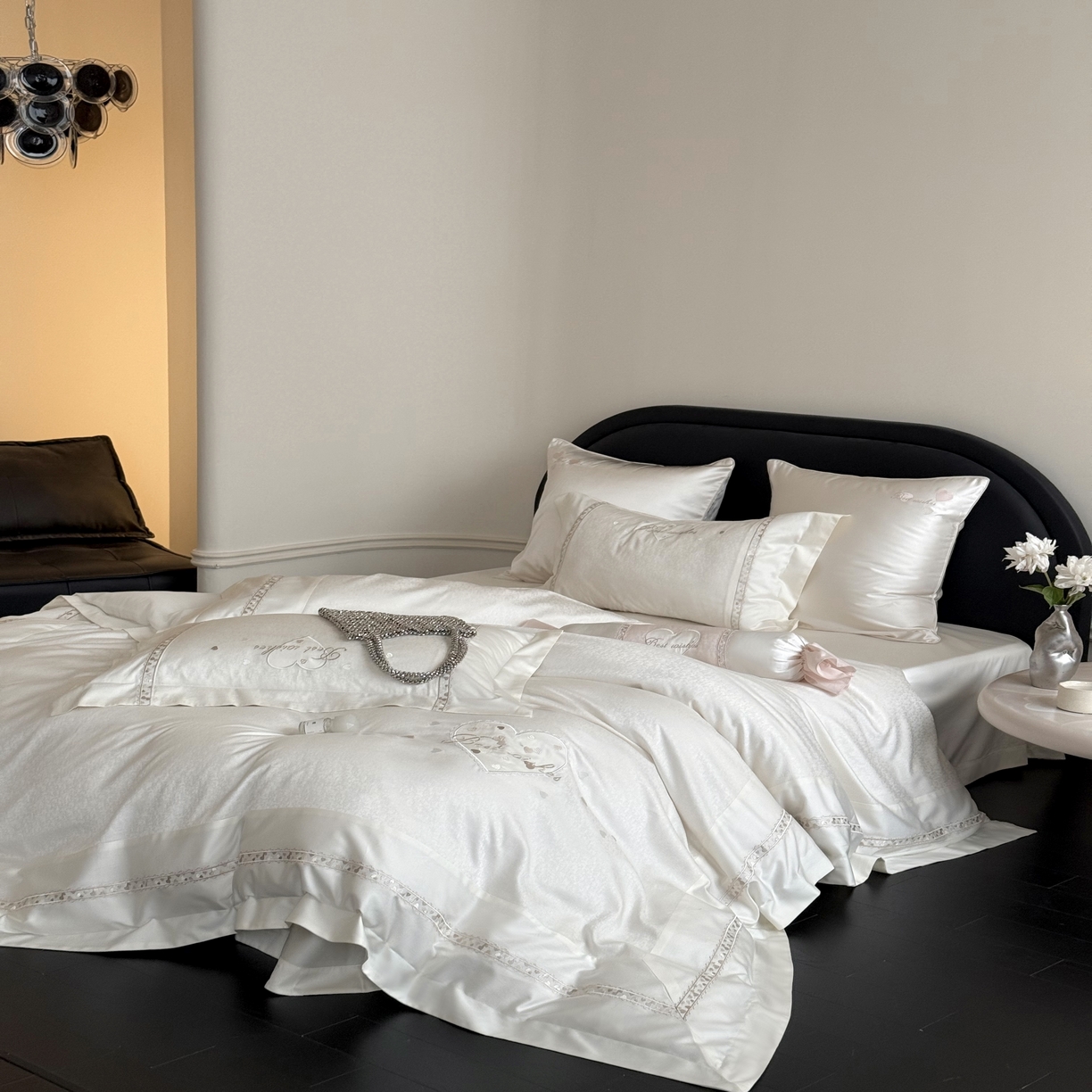 MIU缪家居 2025新款100支超柔天丝棉四件套-艾琳娜 艾琳娜系列 香槟米