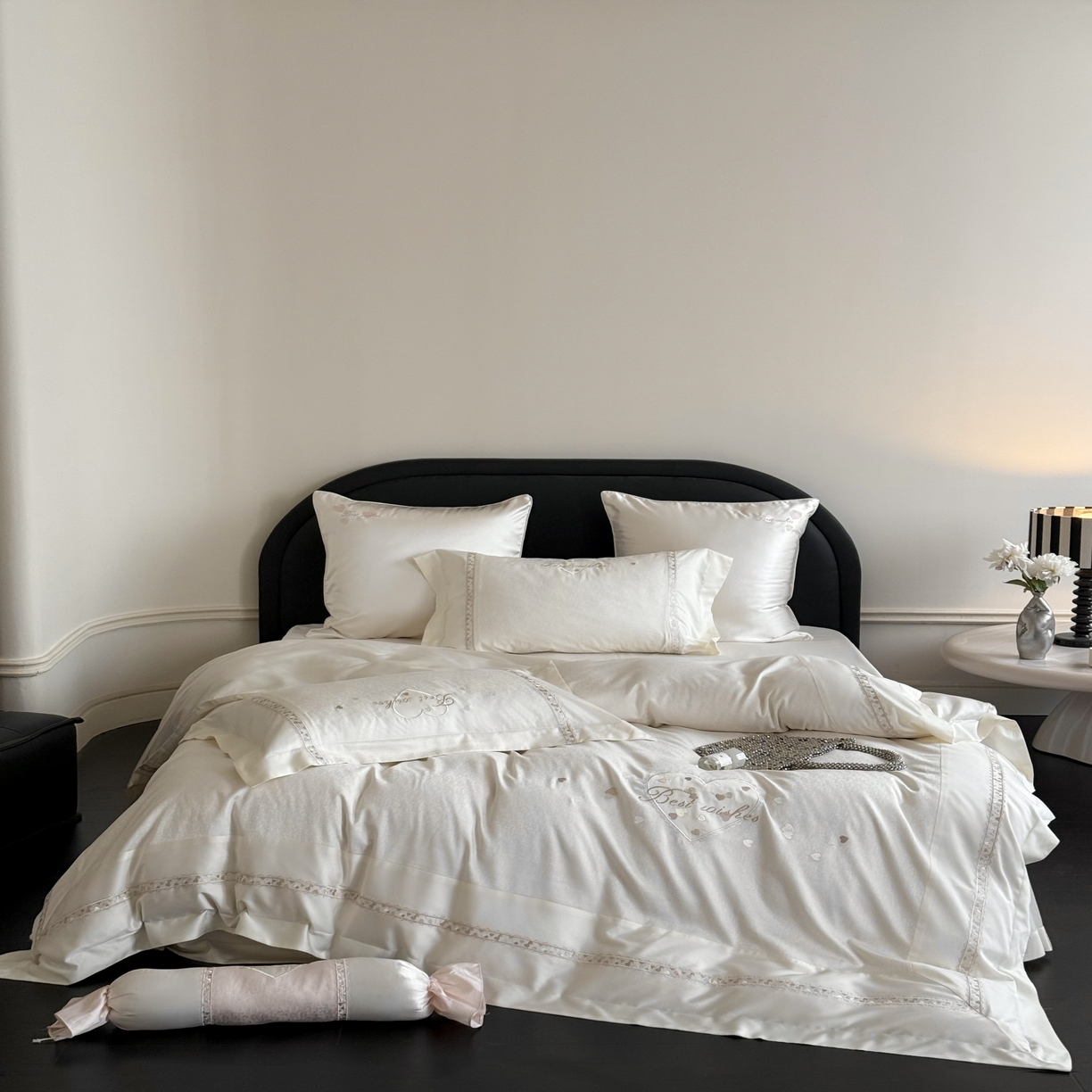 91家纺网 家纺一手货源 找家纺 MIU缪家居 2025新款100支超柔天丝棉四件套-艾琳娜 艾琳娜系列 香槟米