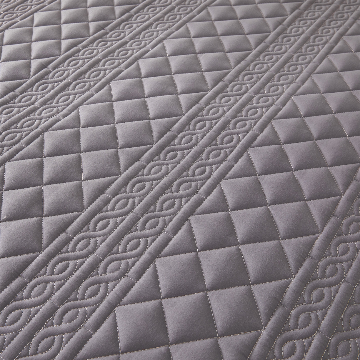 91家纺网 家纺一手货源 找家纺 雯豆家纺 2025新款梵可A类夹棉防水床笠三件套水洗棉磨毛床单保护套 梵可-深空灰