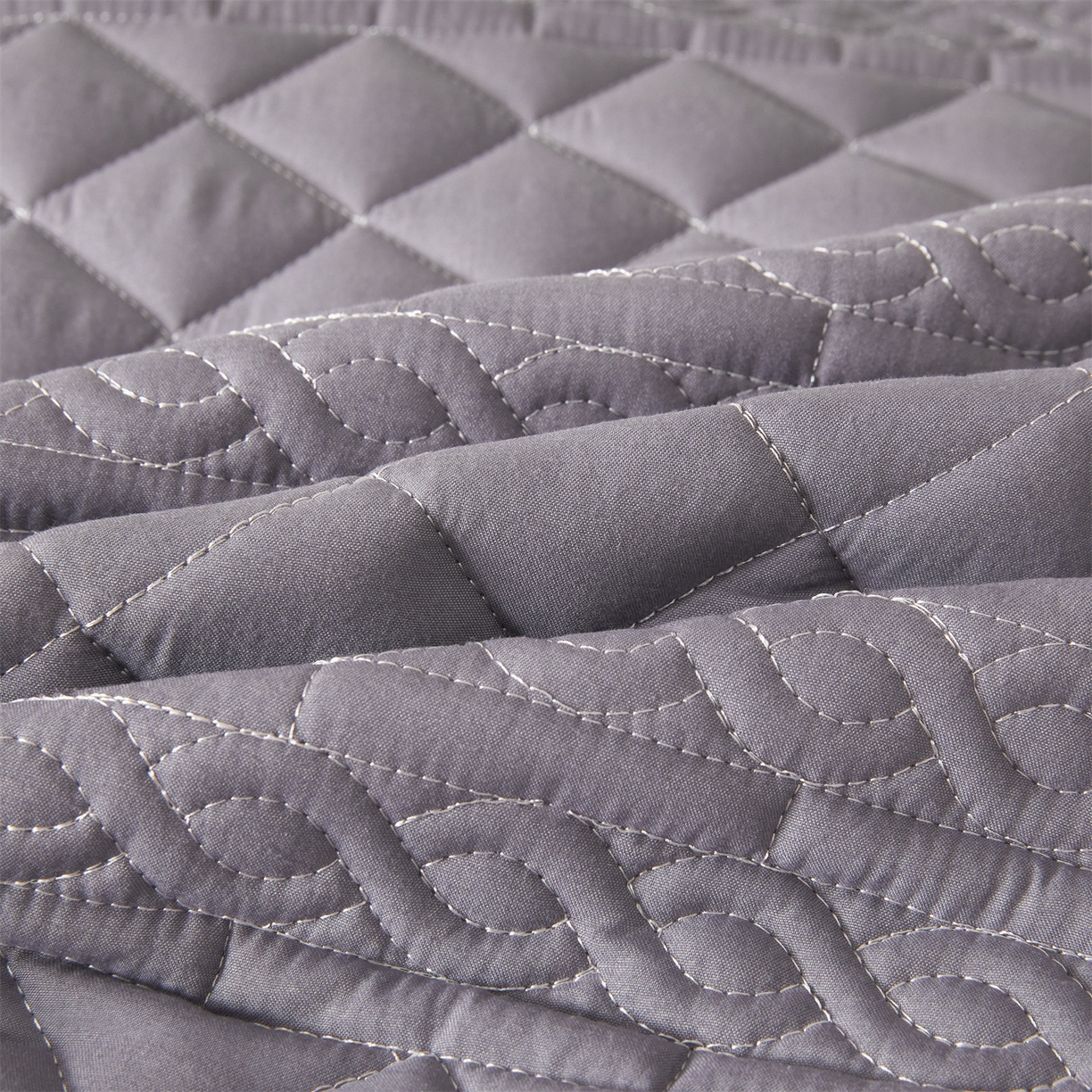 91家纺网 家纺一手货源 找家纺 雯豆家纺 2025新款梵可A类夹棉防水床笠三件套水洗棉磨毛床单保护套 梵可-深空灰