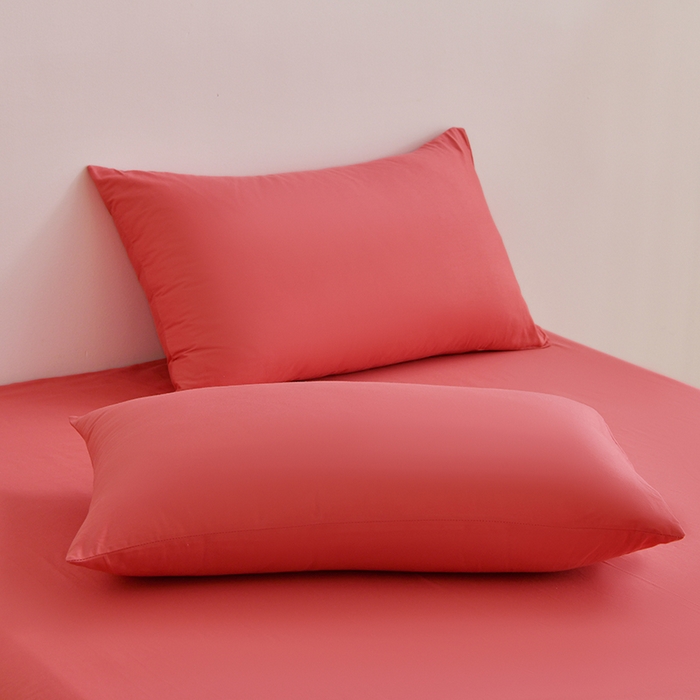 91家纺网 家纺一手货源 找家纺 宇彬家纺 2025新款13374全棉纯棉母婴级简约轻奢小清新纯色单被套 极简-宝石红