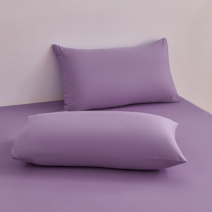 91家纺网 家纺一手货源 找家纺 宇彬家纺 2025新款13374全棉纯棉母婴级简约轻奢小清新纯色单被套 极简-典雅紫