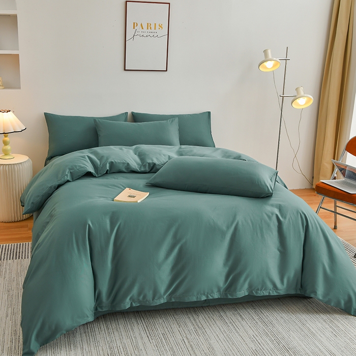 91家纺网 家纺一手货源 找家纺 宇彬家纺 2025新款13374全棉纯棉母婴级简约轻奢小清新纯色单被套 极简-摩卡绿