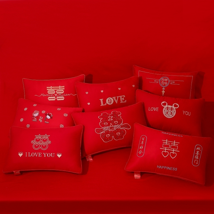珍贝家纺 2025新款婚庆枕大红枕芯结婚专用枕头枕芯 组合图仅做展示 48x74cm/只