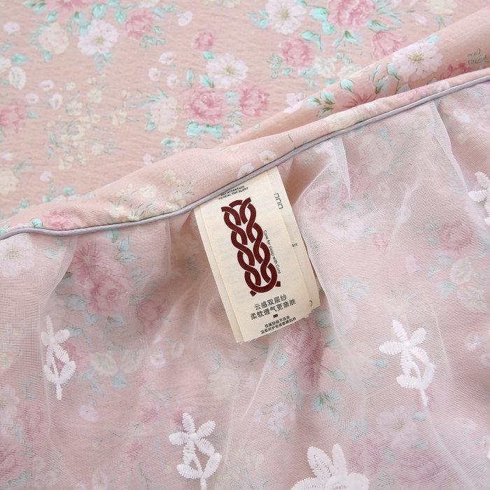 91家纺网 家纺一手货源 找家纺 （总）衿成家纺 2025新款A类双层纱蕾丝花边床裙四件套