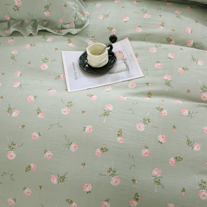 91家纺网 家纺一手货源 找家纺 衿成家纺 2025新款A类双层纱蕾丝花边床裙四件套 半身倾慕