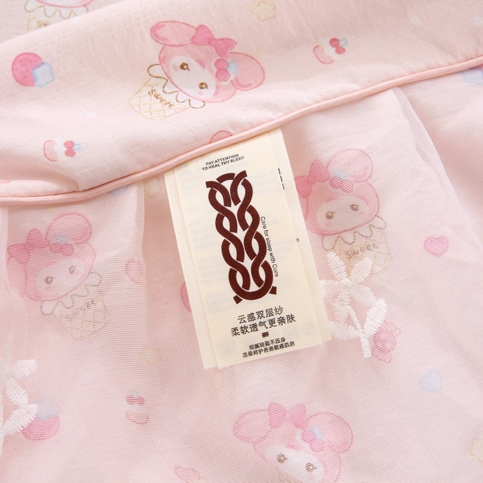 91家纺网 家纺一手货源 找家纺 衿成家纺 2025新款A类双层纱蕾丝花边床裙四件套 甜蜜甜筒