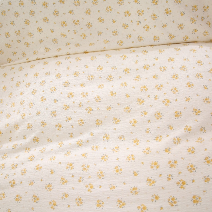 91家纺网 家纺一手货源 找家纺 衿成家纺 2025新款A类双层纱蕾丝花边床裙四件套 栀子海