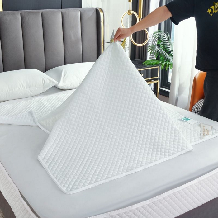 衿成家纺 2025新品清雅全棉六面全包床笠 全棉六包清雅白