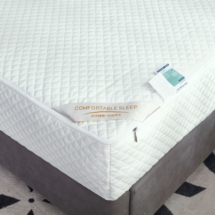 91家纺网 家纺一手货源 找家纺 衿成家纺 2025新品清雅全棉六面全包床笠 全棉六包清雅白