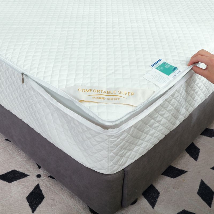 91家纺网 家纺一手货源 找家纺 衿成家纺 2025新品清雅全棉六面全包床笠 全棉六包清雅白