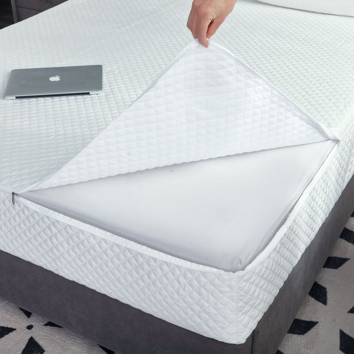 91家纺网 家纺一手货源 找家纺 衿成家纺 2025新品清雅全棉六面全包床笠 全棉六包清雅白