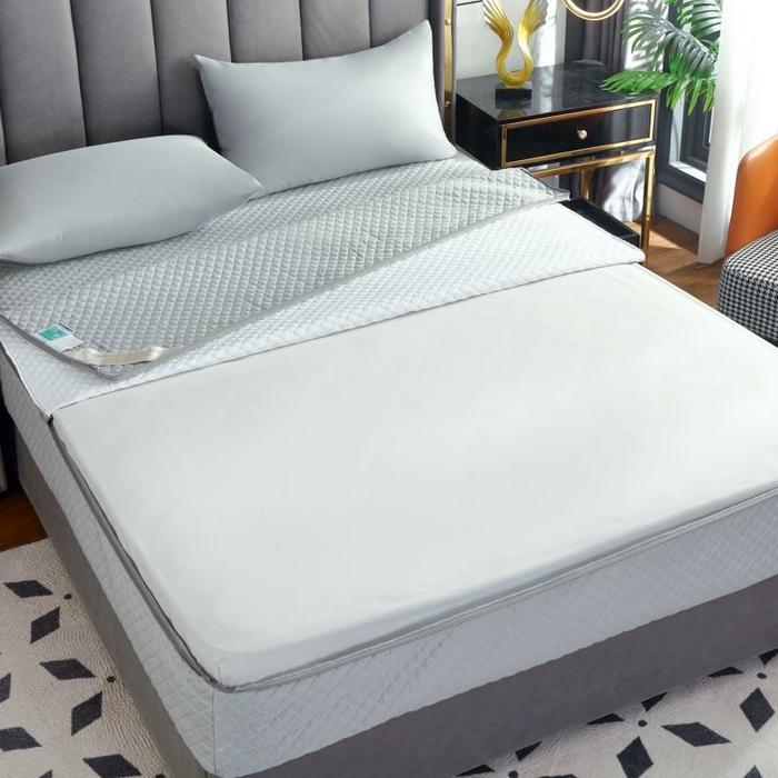 91家纺网 家纺一手货源 找家纺 衿成家纺 2025新品清雅全棉六面全包床笠 全棉六包清雅灰