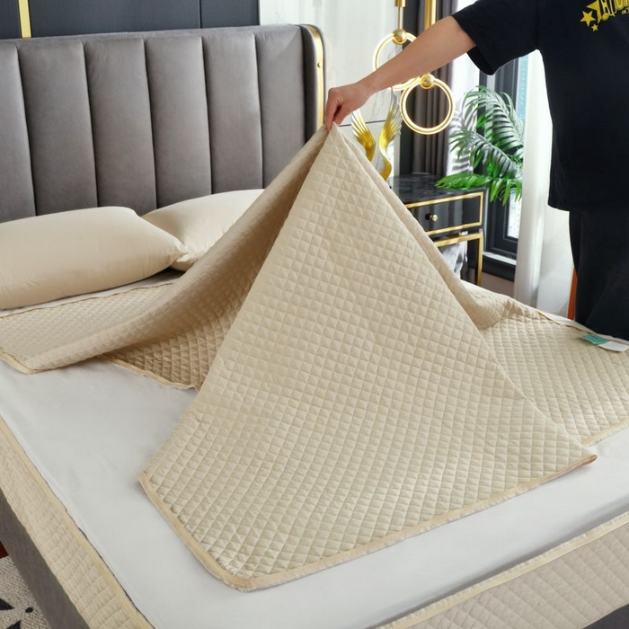 衿成家纺 2025新品清雅全棉六面全包床笠 全棉六包清雅驼