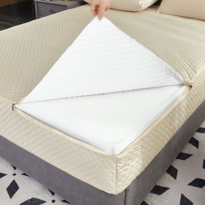 91家纺网 家纺一手货源 找家纺 衿成家纺 2025新品清雅全棉六面全包床笠 全棉六包清雅驼