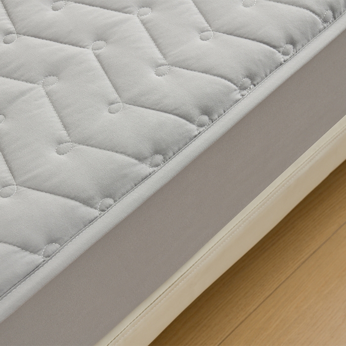 91家纺网 家纺一手货源 找家纺 衿成家纺 2025新款磨毛夹棉全包防水床笠 六面防水烟灰