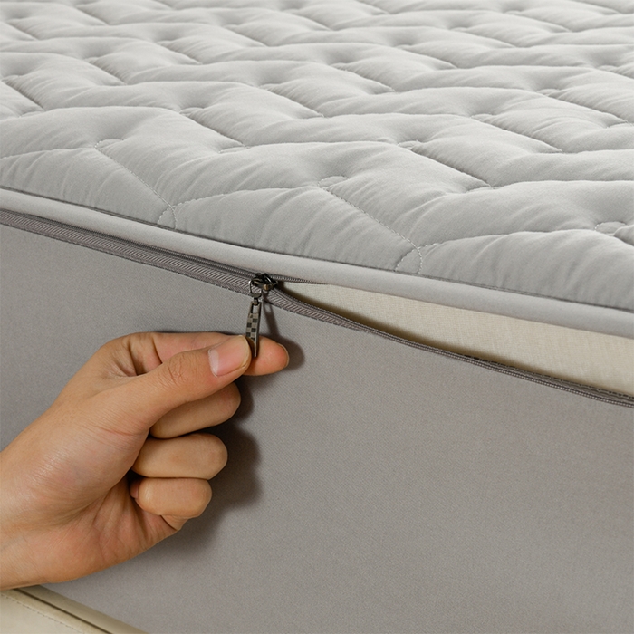 91家纺网 家纺一手货源 找家纺 衿成家纺 2025新款磨毛夹棉全包防水床笠 六面防水烟灰