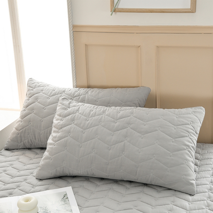 91家纺网 家纺一手货源 找家纺 衿成家纺 2025新款磨毛夹棉全包防水床笠 六面防水烟灰