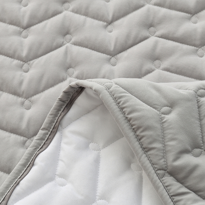 91家纺网 家纺一手货源 找家纺 衿成家纺 2025新款磨毛夹棉全包防水床笠 六面防水烟灰