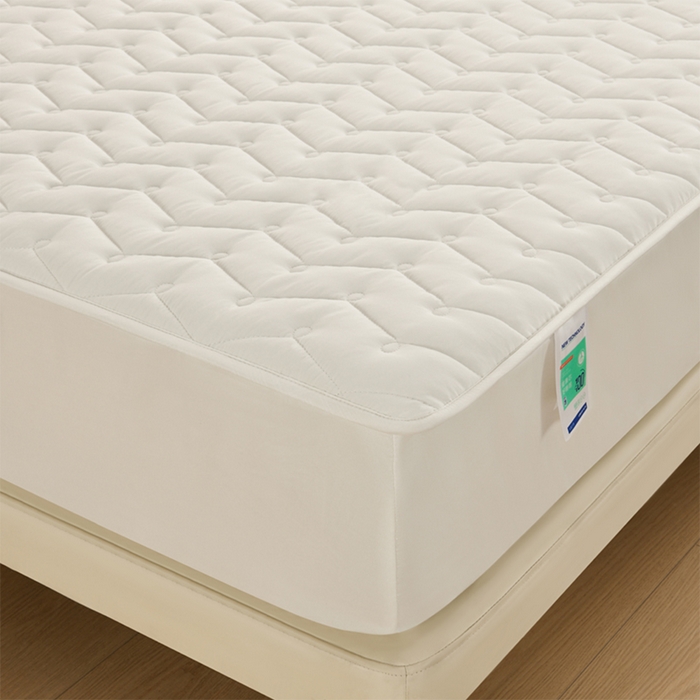 91家纺网 家纺一手货源 找家纺 衿成家纺 2025新款磨毛夹棉全包防水床笠 六面防水白