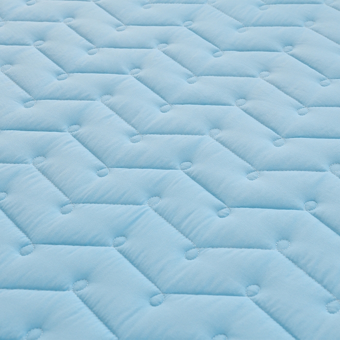 91家纺网 家纺一手货源 找家纺 衿成家纺 2025新款磨毛夹棉全包防水床笠 六面防水天蓝