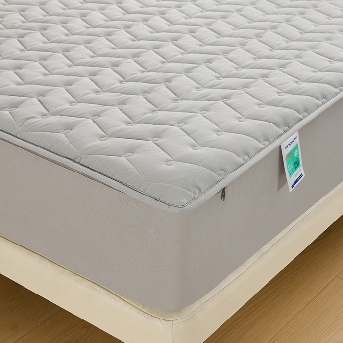 91家纺网 家纺一手货源 找家纺 衿成家纺 2025新款磨毛夹棉全包防水床笠 六面防水烟灰