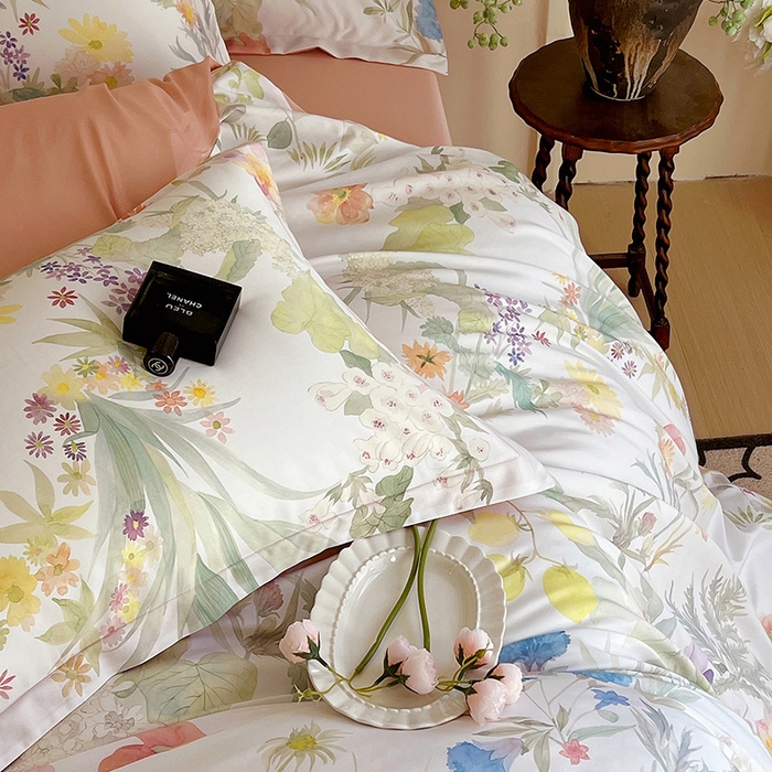 91家纺网 家纺一手货源 找家纺 悦织湾家纺 2025爆款上新【全棉60S长绒棉】100%全棉60S长绒棉四件套纯棉印花床上用品34件套轻奢北欧公主风 山城之恋