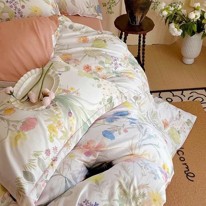 91家纺网 家纺一手货源 找家纺 悦织湾家纺 2025爆款上新【全棉60S长绒棉】100%全棉60S长绒棉四件套纯棉印花床上用品34件套轻奢北欧公主风 山城之恋