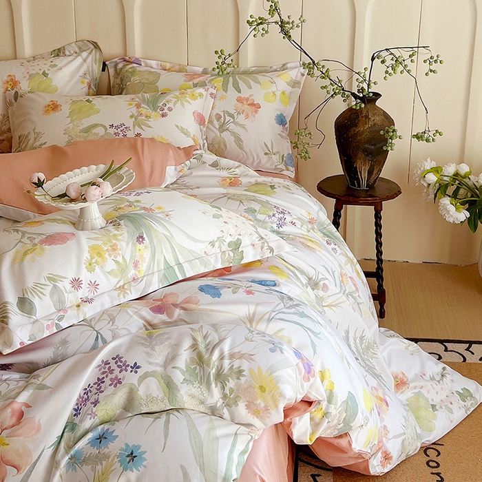 91家纺网 家纺一手货源 找家纺 悦织湾家纺 2025爆款上新【全棉60S长绒棉】100%全棉60S长绒棉四件套纯棉印花床上用品34件套轻奢北欧公主风 山城之恋