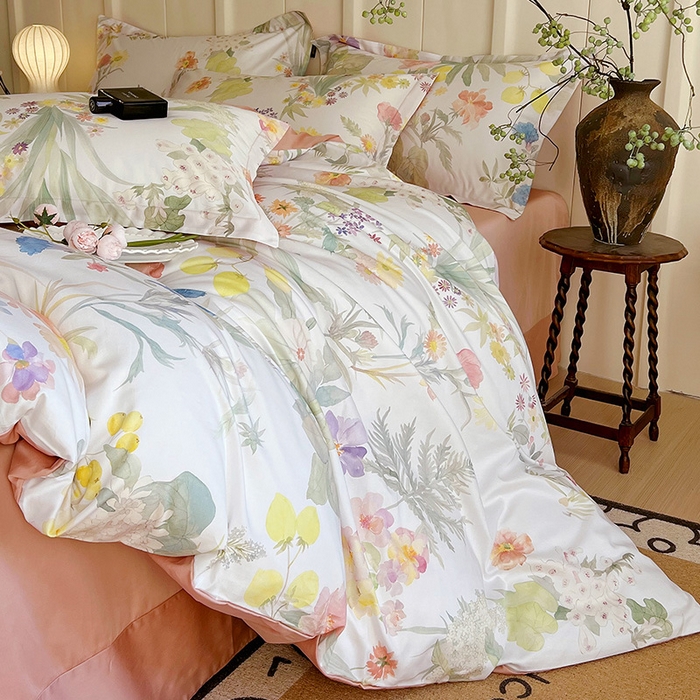 91家纺网 家纺一手货源 找家纺 悦织湾家纺 2025爆款上新【全棉60S长绒棉】100%全棉60S长绒棉四件套纯棉印花床上用品34件套轻奢北欧公主风 山城之恋