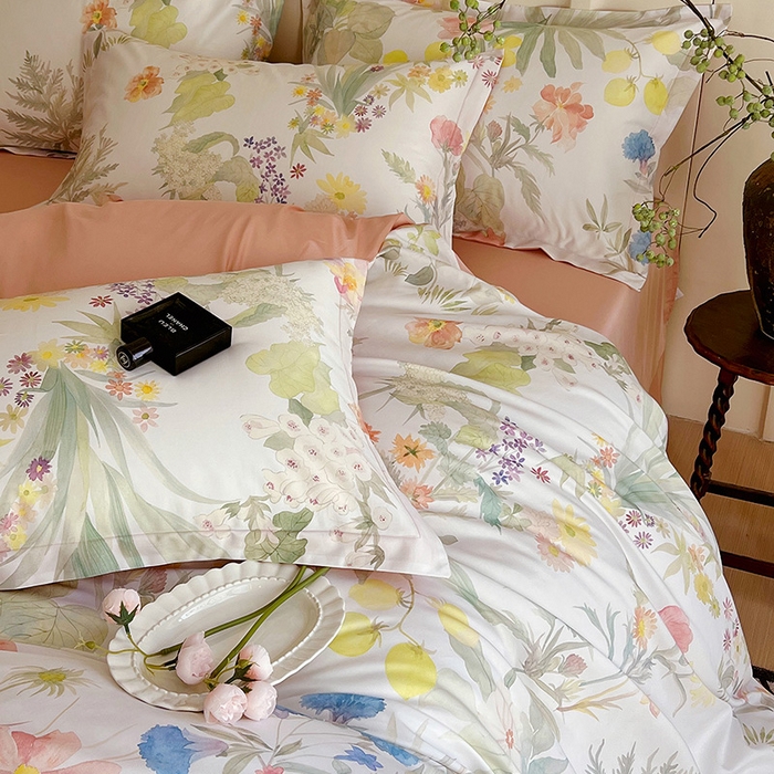 91家纺网 家纺一手货源 找家纺 悦织湾家纺 2025爆款上新【全棉60S长绒棉】100%全棉60S长绒棉四件套纯棉印花床上用品34件套轻奢北欧公主风 山城之恋