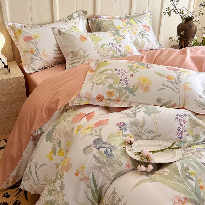 91家纺网 家纺一手货源 找家纺 悦织湾家纺 2025爆款上新【全棉60S长绒棉】100%全棉60S长绒棉四件套纯棉印花床上用品34件套轻奢北欧公主风 山城之恋