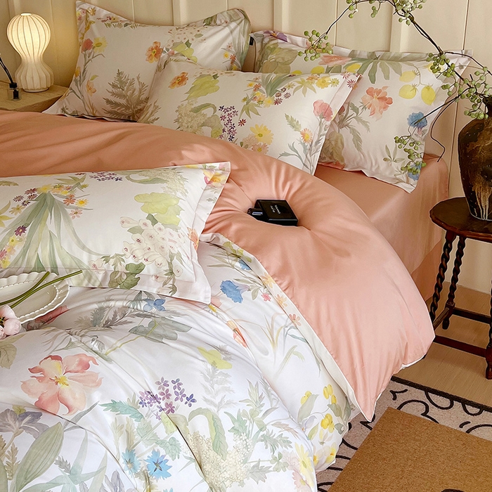 91家纺网 家纺一手货源 找家纺 悦织湾家纺 2025爆款上新【全棉60S长绒棉】100%全棉60S长绒棉四件套纯棉印花床上用品34件套轻奢北欧公主风 山城之恋